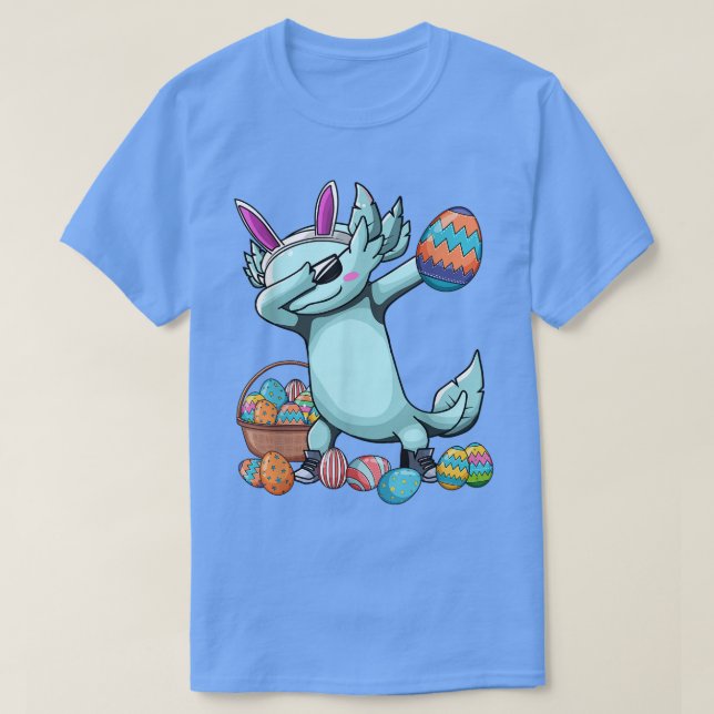 T-shirt Dabbing Aolotl Jour de Pâques Oeufs Dab Garçons Fi (Design devant)