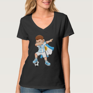 T-shirt Dabbing Argentina Boy Argentina Football Flag Kids