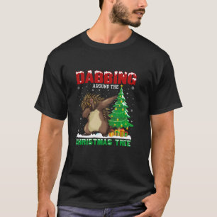 T-shirt Dabbing autour de l'arbre de Noël Porcupine Xmas C