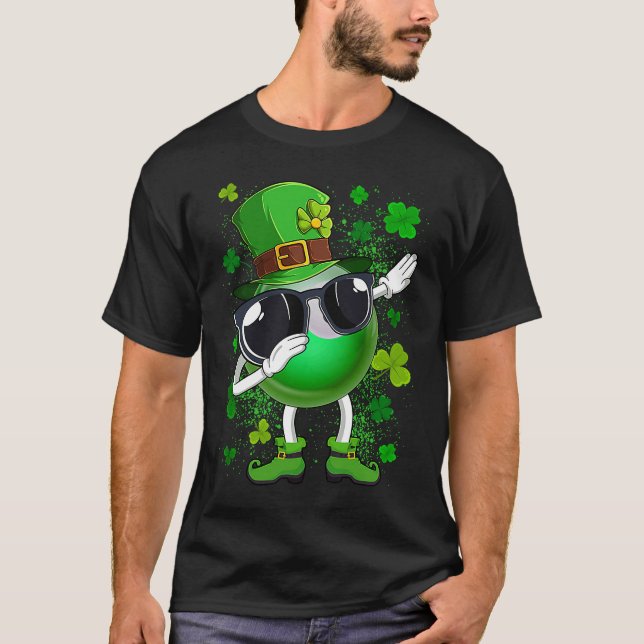 T-shirt Dabbing Billiard Ball Leprechaun St Patrick's Day (Devant)