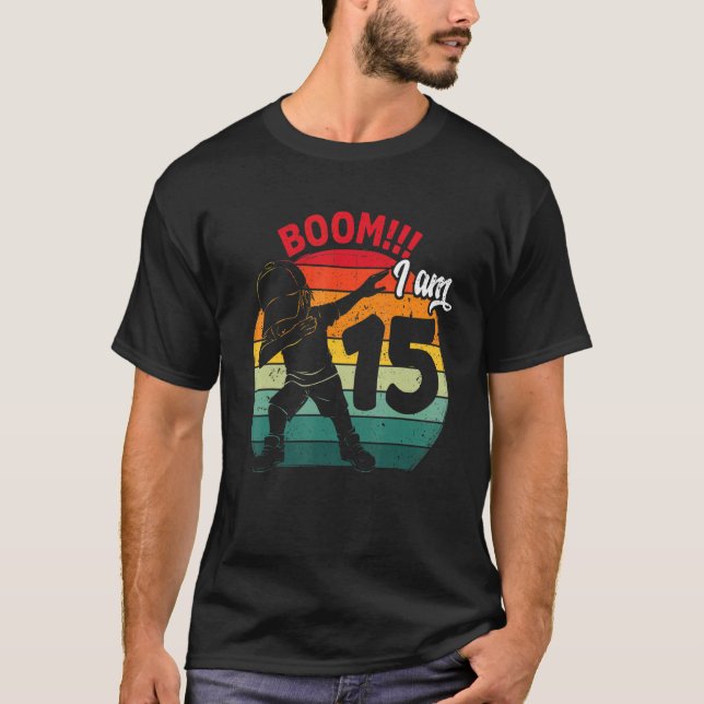 T-shirt Dabbing Boy 15e fête d'anniversaire Quinze 15 ans  (Devant)