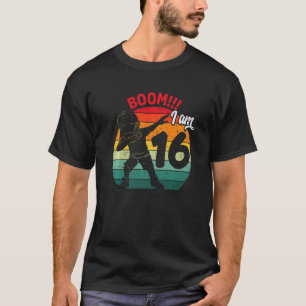 T-shirt Dabbing Boy 16e fête d'anniversaire Seize 16 ans O