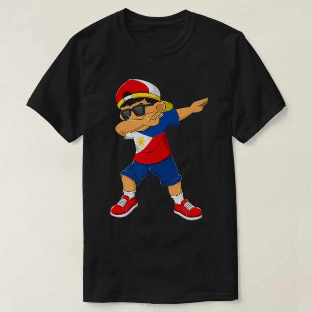 T-shirt Dabbing Boy Filipinos Philippines Dab Da Enfants D (Design devant)