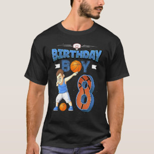 T-shirt Dabbing Boy Joueur de basket 8 ans 8e anniversaire
