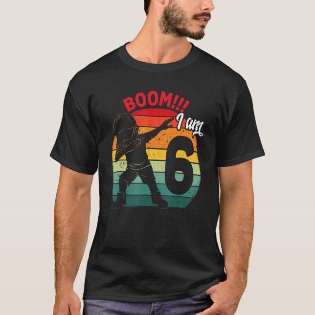 T-shirt Dabbing Boy Sixième 6e fête d'anniversaire 6 Six a (Devant)