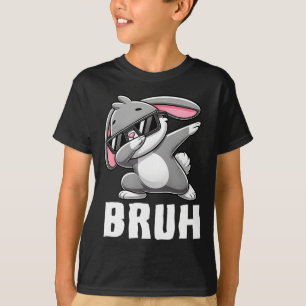 T-shirt Dabbing Bunny Bruh mème Pâques Jour Dab Bunny Ados
