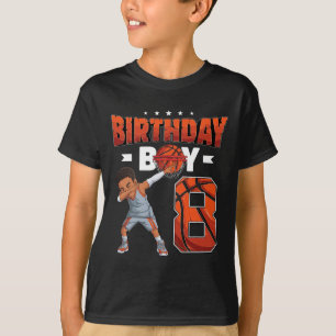 T-shirt Dabbing Bysketbyll Joueur 8 Ans Garçon 8ème Birt