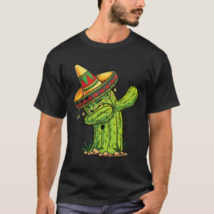 T-shirt Dabbing Cactus T Shirt Cinco De Mayo Garçons Homme