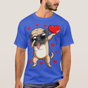 T-shirt Dabbing Carlin Coeur Valentines Jour Garçons Enfan