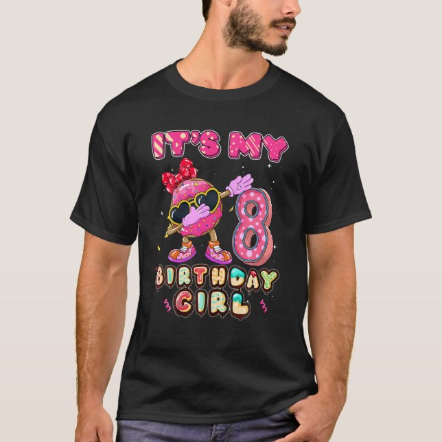 T-shirt Dabbing c'est mon 8e anniversaire 8 ans O (Devant)