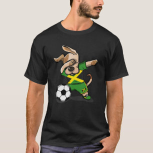 T-shirt Dabbing Chien Jamaïque Fans de football Jersey Jam