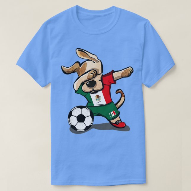 T-shirt Dabbing Chien Mexique Fans de football Jersey Mexi (Design devant)