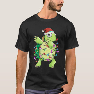 T-shirt Dabbing Christmas Turtle Dabbing w Santa Hat Xmas