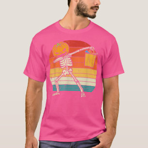 T-shirt Dabbing Citrouille Squelette Candy Retro Toddler G