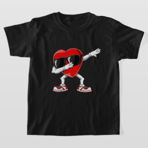 T-shirt Dabbing Coeur Drôle Cadeaux Mens Enfants Garçons V