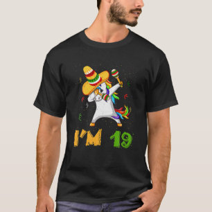 T-shirt Dabbing Dab Unicorn Âge de 19 ans Naissance Cinco
