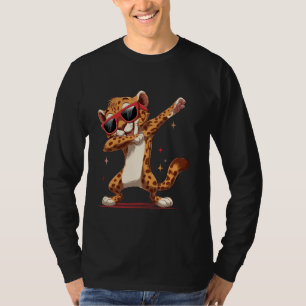 T-shirt Dabbing Dabbing Cheetah Jungle Chat Danse Animal P