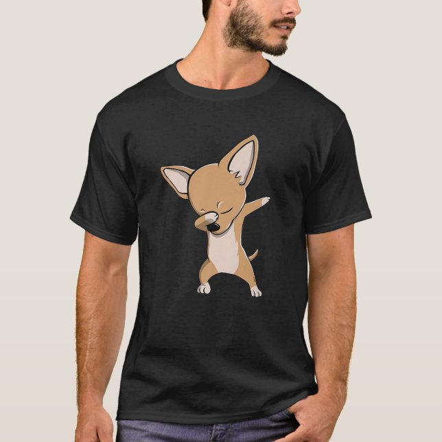 T-shirt Dabbing Dabbing Chihuahua Short Haig Dab Dance (Devant)
