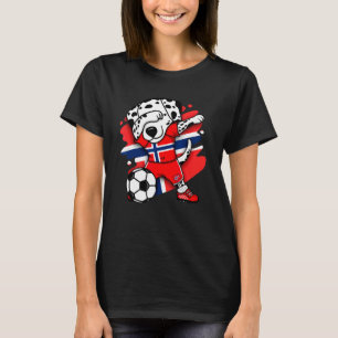 T-shirt Dabbing Dalmatian Norvège Fans de football Jersey