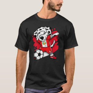 T-shirt Dabbing Dalmatian Peru Soccer Fans Jersey Peruvian
