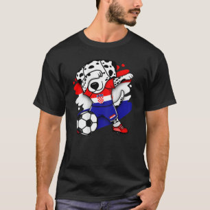 T-shirt Dabbing Dalmatie Croatie Fans de football Jersey F