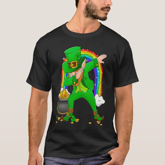 T-shirt Dabbing Dance Irish Shamrock St Patricks Day   1 (Devant)
