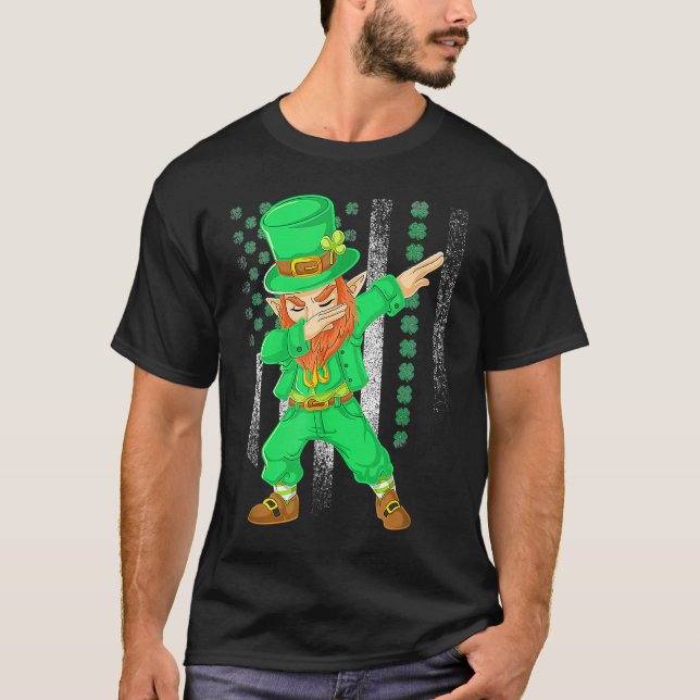 T-shirt Dabbing Dance Irish Shamrock St Patricks Day   2 (Devant)