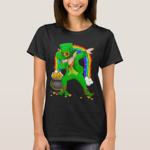T-shirt Dabbing Dance Shamrock irlandais Jour de la Saint 