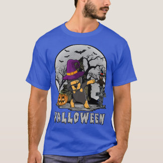 T-shirt Dabbing Doberman Pinscher Chien Sorcière Halloween