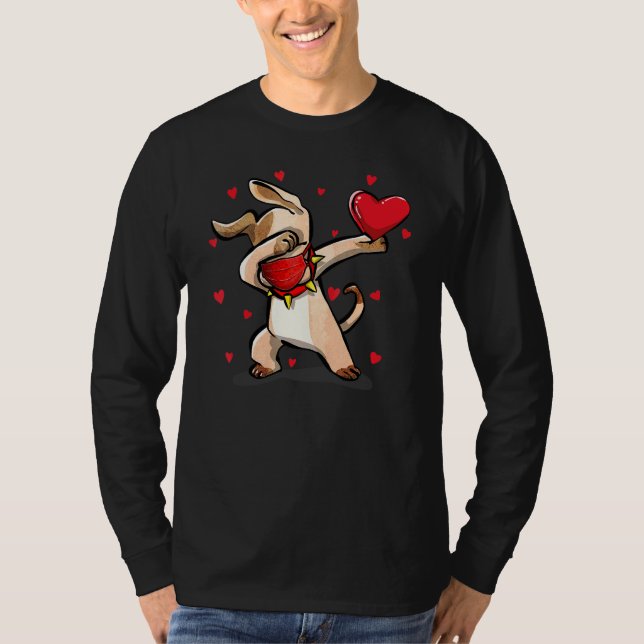 T-shirt Dabbing Dog Wears Visage Masque Dab Dance Funny Va (Devant)