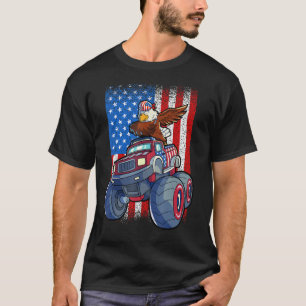 T-shirt Dabbing Eagle Monster Camion 4 juillet Garçons Ame