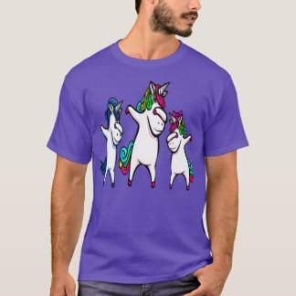 T-shirt Dabbing Famille Unicorn