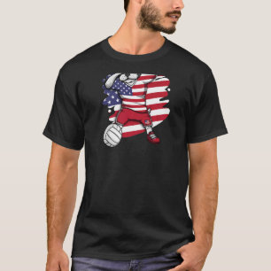 T-shirt Dabbing French Bulldog America Volleyball Fan Jers