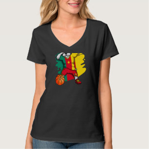 T-shirt Dabbing French Bulldog Cameroun Basketball Fan Jer