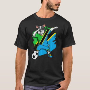 T-shirt Dabbing French Bulldog Tanzania Soccer Fans Jersey