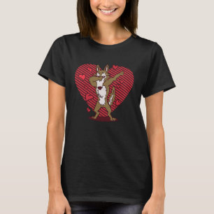 T-shirt Dabbing German Shepherd Coeur Valentines Jour Amou