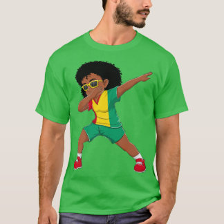 T-shirt Dabbing Girl Guineans Guinée Drapeau Enfants Dab D