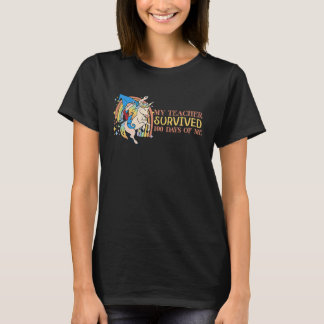 T-shirt Dabbing Gnomie with Unicorn Kindergarten Happy 100