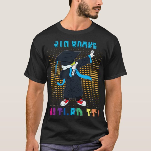 T-shirt Dabbing Graduation Boy 5TH GRADE Nailed It (Devant)