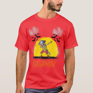T-shirt Dabbing Halloween garçons Skeleton Zombie effrayan