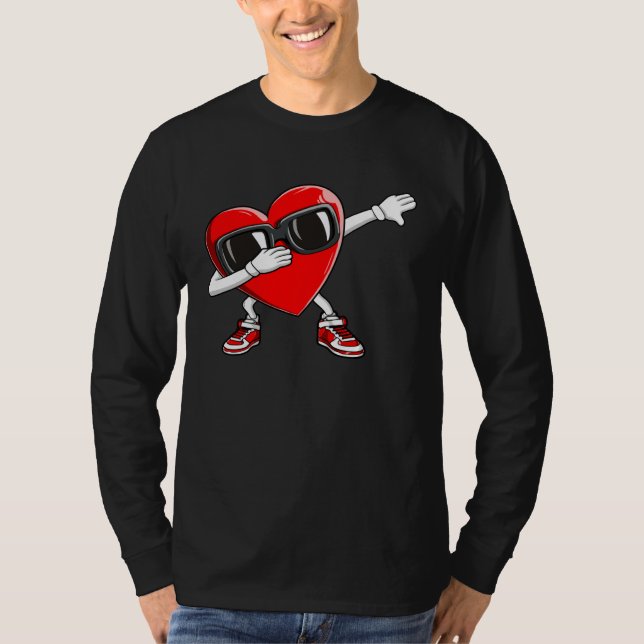 T-shirt Dabbing Heart Boy Valentine Dab Love Valentines Da (Devant)