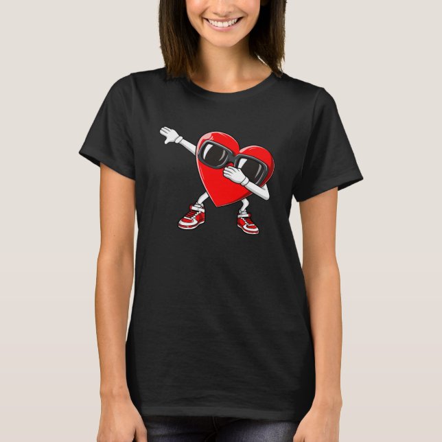 T-shirt Dabbing Heart Boy Valentine Dab Love Valentines Da (Devant)