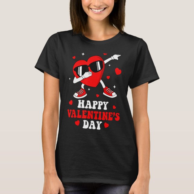T-shirt Dabbing Heart Lunettes de soleil Heureuse Sainte-V (Devant)