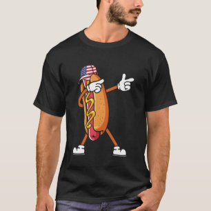 T-shirt Dabbing Hot Dog Design Pour Enfants Hommes Femmes