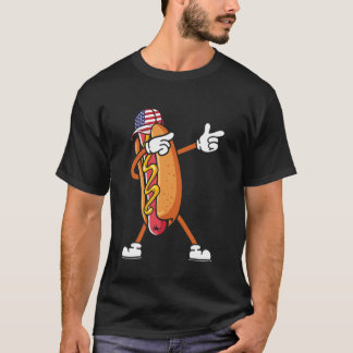 T-shirt Dabbing Hot Dog Design Pour Enfants Hommes Femmes