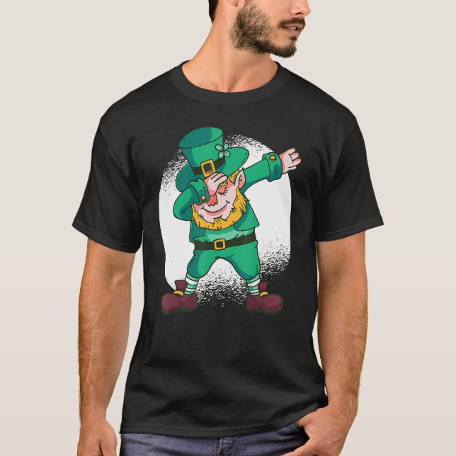 T-shirt Dabbing Leprechaun Funny Dancing Leprechaun St Pat (Devant)