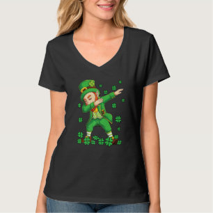 T-shirt Dabbing Leprechaun Saint Patricks Day 2022 Garçons