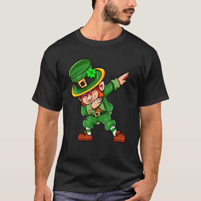 T-shirt Dabbing Leprechaun St Patricks Day Irish Saint Pat (Devant)