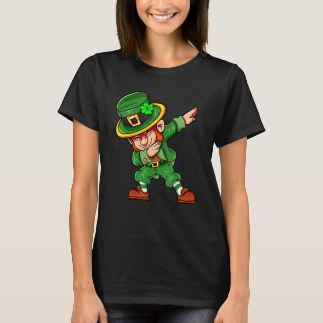 T-shirt Dabbing Leprechaun St Patricks Day Irish Saint Pat (Devant)