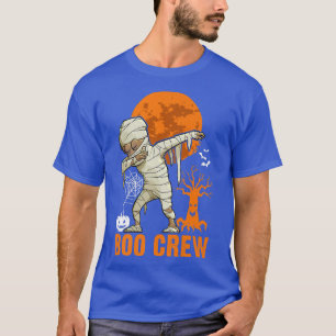 T-shirt Dabbing maman, Halloween, Orange Moon, Boo Crew 15